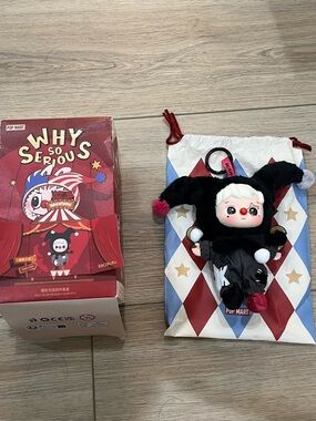 POP Mart Why So Serious Hacipupu Shadow Joker Plush Pendant